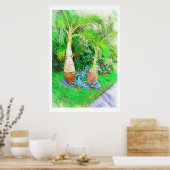 Palmen en landschap - Miami Beach, Fl collectie Poster (Keuken)