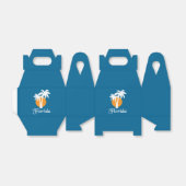 Palmen en oranje zon bedankdoosjes (Uitgevouwen)