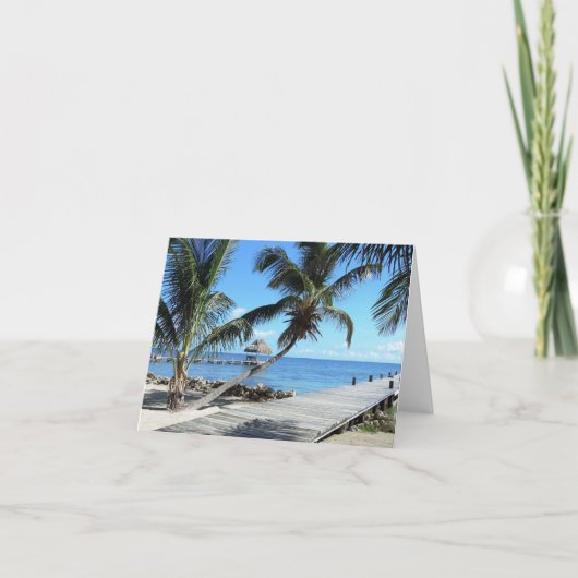 Palmen en Pijler in Belize Kaart (Voorkant)