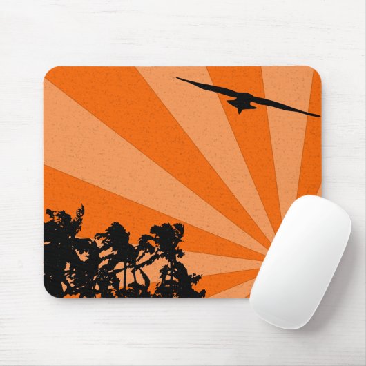 Palmen en seagull Mousepad Muismat (Met muis)