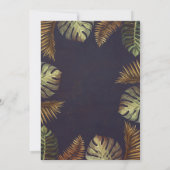 Palmen en String Lights Beach repetitie diner Kaart (Achterkant)