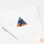 Palmen en zonnedriehoek sticker (Envelop)