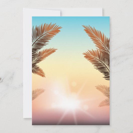 Palmen, glazen Afstuderen Kaart (Achterkant)
