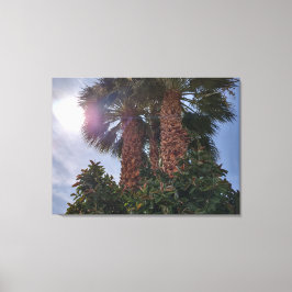 PALMEN IN DE DESERT 1 CANVAS AFDRUK