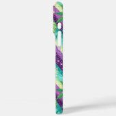 Palmen in groen en paarse Case-Mate iPhone case (Achterkant / Links)