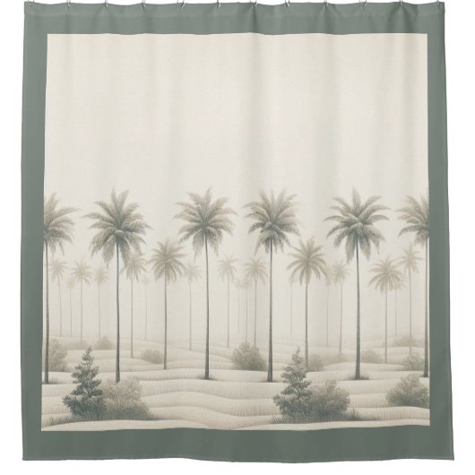 Palmen in Miami Douchegordijn (Voorkant)