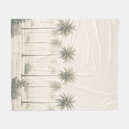 Palmen in Miami Fleece Deken (Voorkant (Horizontaal))