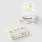 Palmen in Miami Stenen Onderzetter (Zijkant)