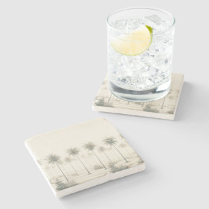 Palmen in Miami Stenen Onderzetter