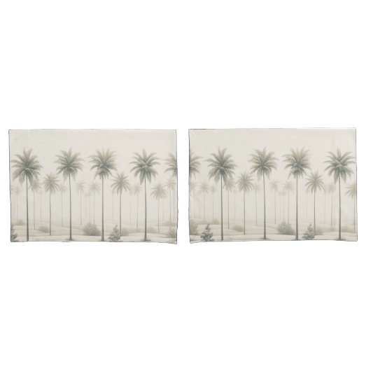 Palmen in Miami: "Weer een dag in het paradijs" Kussensloop (Voorkant-Set)