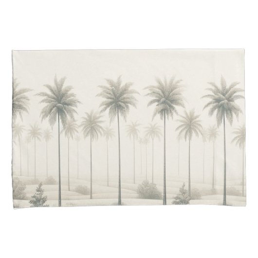 Palmen in Miami: "Weer een dag in het paradijs" Kussensloop (Voorkant-Rechts)