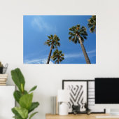 Palmen mit blauem Himmel Poster (Thuiskantoor)