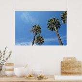 Palmen mit blauem Himmel Poster (Keuken)