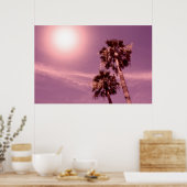 Palmen mit Sonne Poster (Keuken)