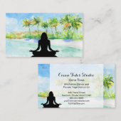** Palmen Ocean Mindfulness Meditatie Yoga Visitekaartje (Voorkant / Achterkant)