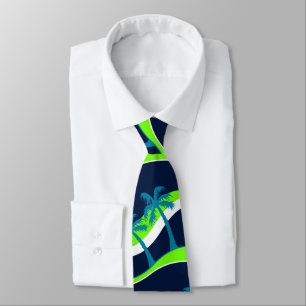 Palmen op golven stropdas