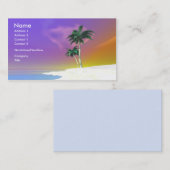 Palmen op wit visitekaartje (Voorkant / Achterkant)