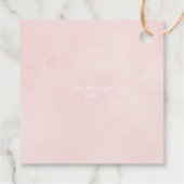 Palmen, pampas gras zacht roze Dank je bruiloft Bedankjes Labels (Achterkant)