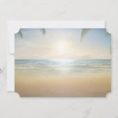 Palmen Sunset Beach Schelpen RSVP Kaart (Achterkant)