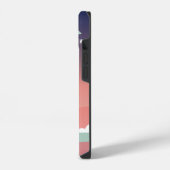 Palmen, Surfplank, Lichtslingers Strand iPhone Hoesje (Linkerkant)