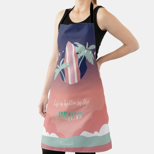 Palmen, surfplank, String Lights Beach Schort (Insitu)