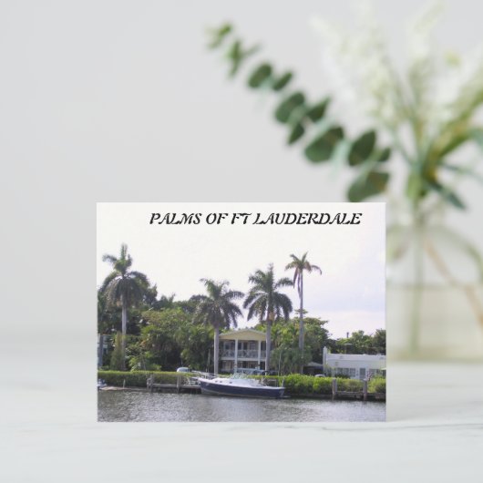 PALMEN VAN FT LAUDERDALE BRIEFKAART (Staand voorkant)