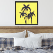 Palmen van Geel Canvas Afdruk (Insitu (Slaapkamer))