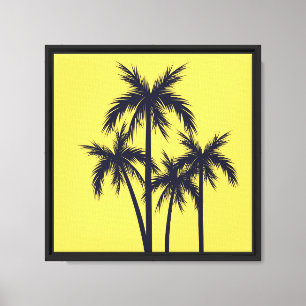 Palmen van Geel Canvas Afdruk
