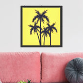 Palmen van Geel Canvas Afdruk (Insitu (Woonkamer))