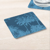 Palmen van het Strand van Makena de Hawaiiaanse Kartonnen Onderzetters (Schuin)