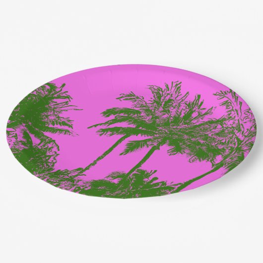 Palmen van het Strand van Makena de Hawaiiaanse Papieren Bordje (Gekanteld)