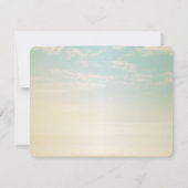 Palmen Zeeschelpen Strand Bruiloft Bewaar De Datu Save The Date (Achterkant)