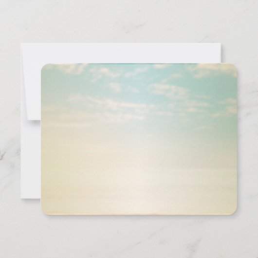 Palmen Zeeschelpen Strand Bruiloft  Bewaar De Datu Save The Date (Achterkant)