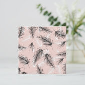 Palmen Zwart Wit Aardetoon Roze Kaart (Staand voorkant)