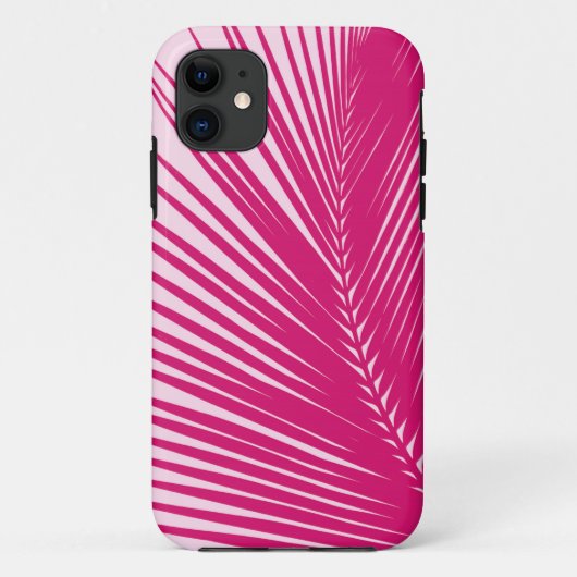 Palmenblad - magenta roze Case-Mate iPhone case (Achterkant)