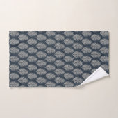 Palmenblad Navyblauw en Crème Bad Handdoek (Handdoek)