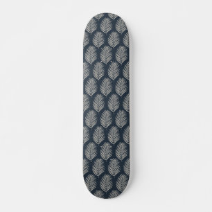 Palmenblad Navyblauw en Crème Persoonlijk Skateboard