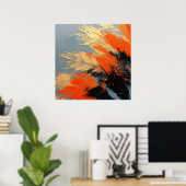 Palmenbladeren – Abstracte Tropische Beweging Poster (Thuiskantoor)