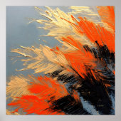 Palmenbladeren – Abstracte Tropische Beweging Poster (Voorkant)