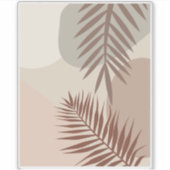 Palmenbladeren, Boho Abstract Geometrische Kunst Sticker (Voorkant)