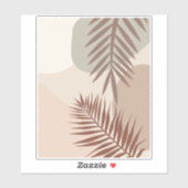 Palmenbladeren, Boho Abstract Geometrische Kunst Sticker (Vel)
