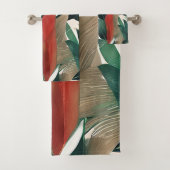 Palmenbladeren in gedempte tinten bad handdoek (Insitu)