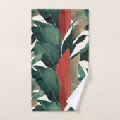 Palmenbladeren in gedempte tinten bad handdoek (Handdoek)