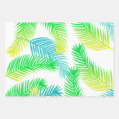 Palmenbladeren patroon inpakpapier vel (Voorkant)
