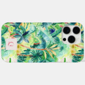 palmengroen | Initiaal monogram Case-Mate iPhone Case (Achterkant (horizontaal))