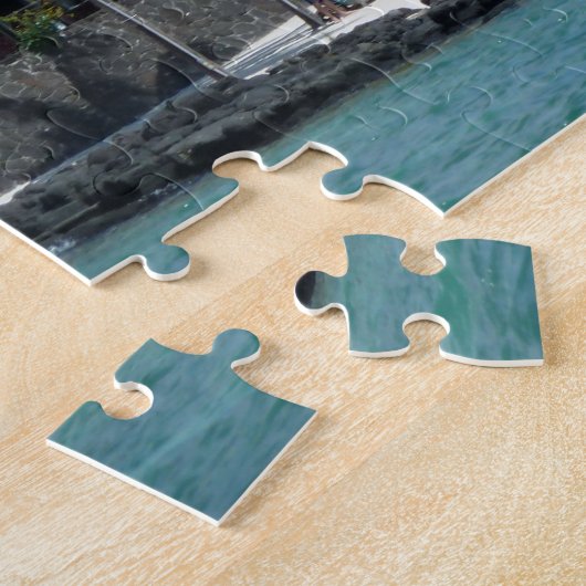 Palmenstrand auf Mauritius Legpuzzel (Zijkant)