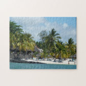 Palmenstrand auf Mauritius Legpuzzel (Horizontaal)