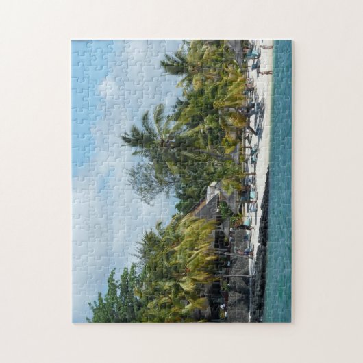 Palmenstrand auf Mauritius Legpuzzel (Verticaal)