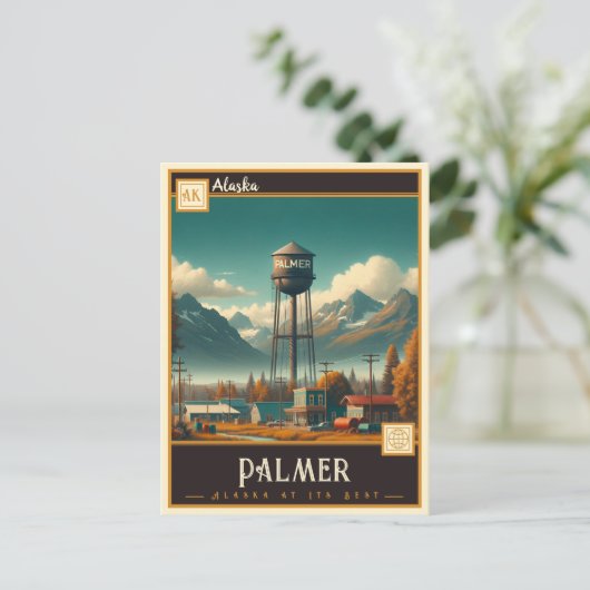Palmer, Alaska |  BRIEFKAART (Staand voorkant)