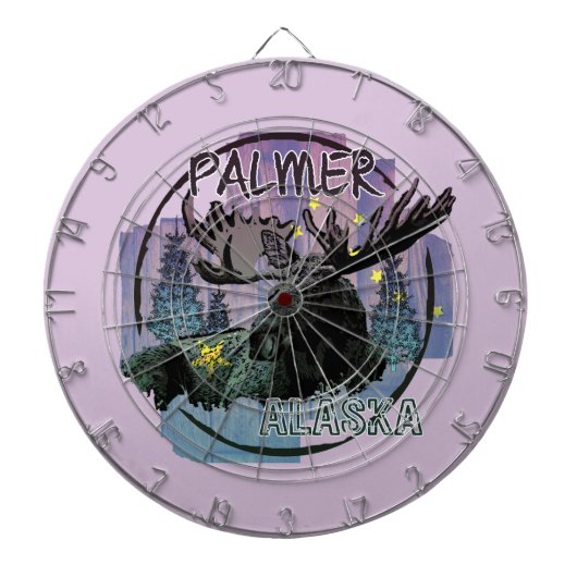 Palmer Alaska rustieke eland dart board Dartbord (Voorkant)